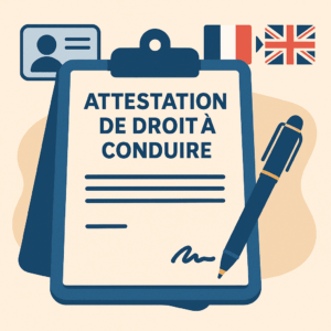Traduction Attestation de droits à conduire