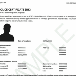 Police Certificate
