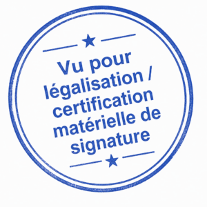Autre : Légalisation de signature