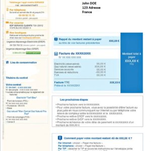 Facture EDF / Justificatif de domicile